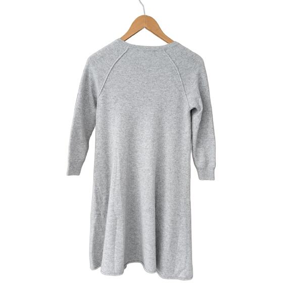 MATERNAL AMERICA Cashmere 3/4 Sleeve Sweater Mini Dress Gray Maternity Small - Picture 8 of 9
